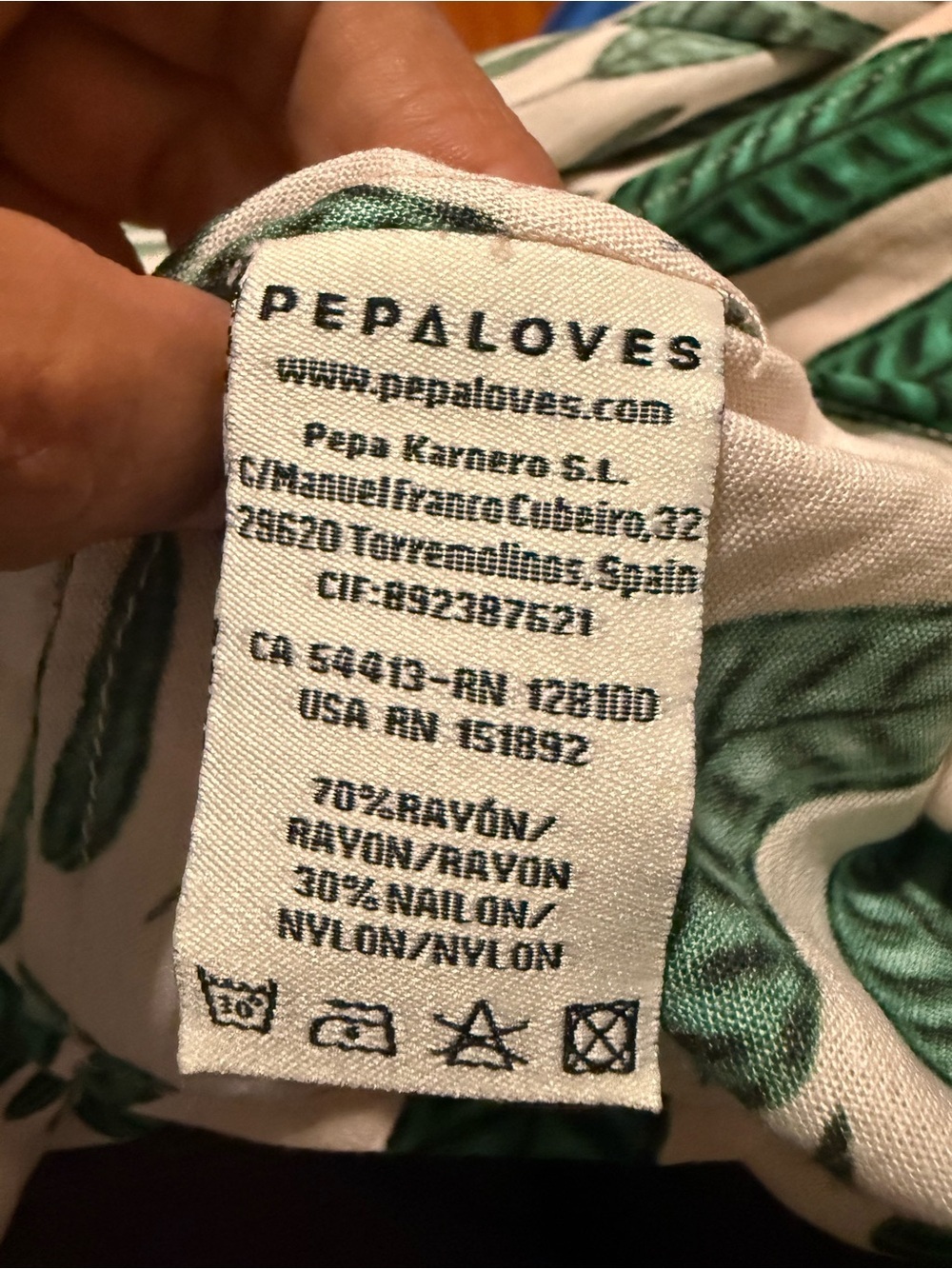 PEPALOVES Green Leaf Print A-Line Skirt - Women - Picture 8 of 8